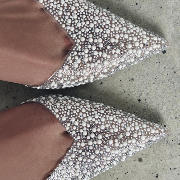 Zara Pearl Heeled Slingbacks - Picture 2 of 5